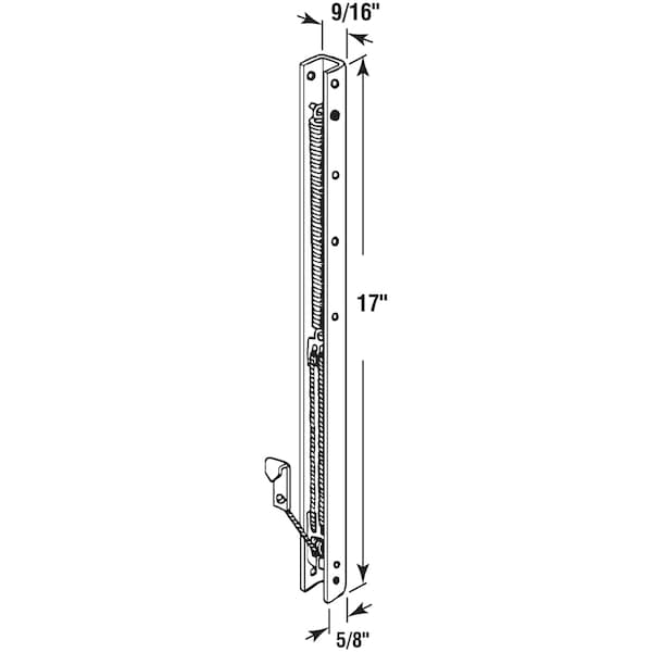 17 In. Window Block And Tackle Sash Balance